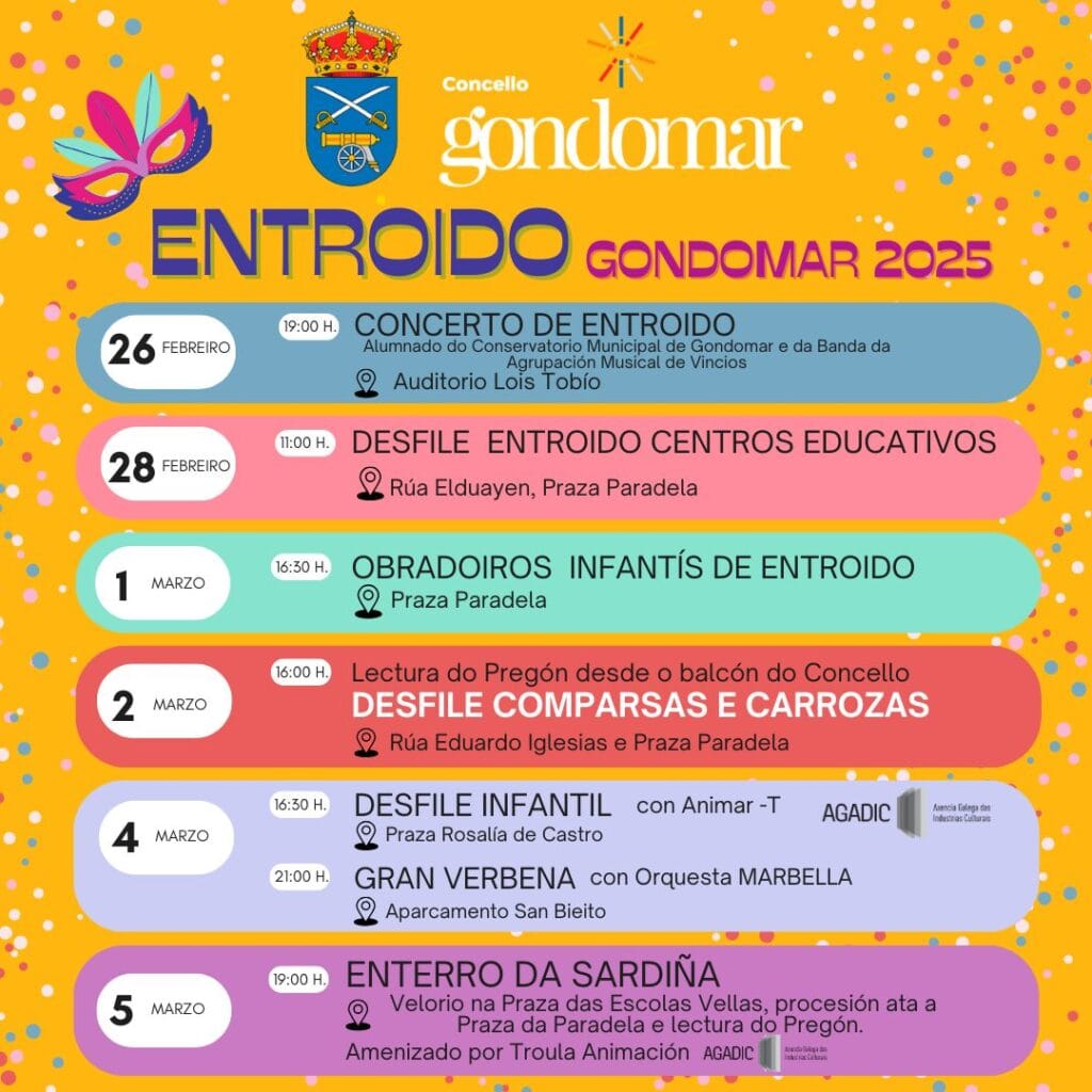 Programación Carnavales Gondomar 2025